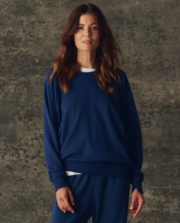 The Fleece Rookie Sweatshirt. Solid -- Navy