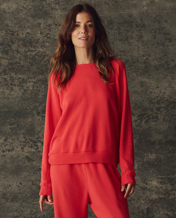The Fleece Rookie Sweatshirt. Solid -- Bright Red