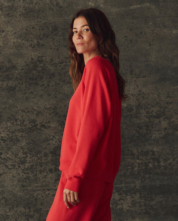 The Fleece Rookie Sweatshirt. Solid -- Bright Red