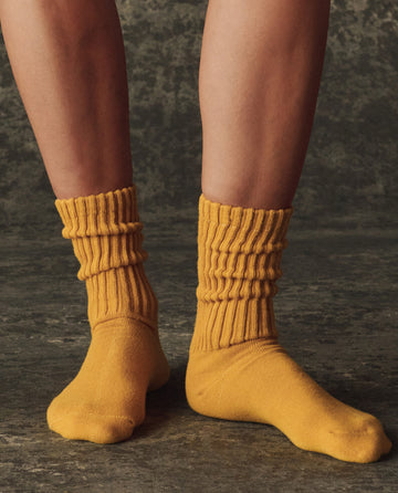 The Classic Crew Sock. -- Bright Yellow