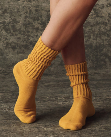 The Classic Crew Sock. -- Bright Yellow