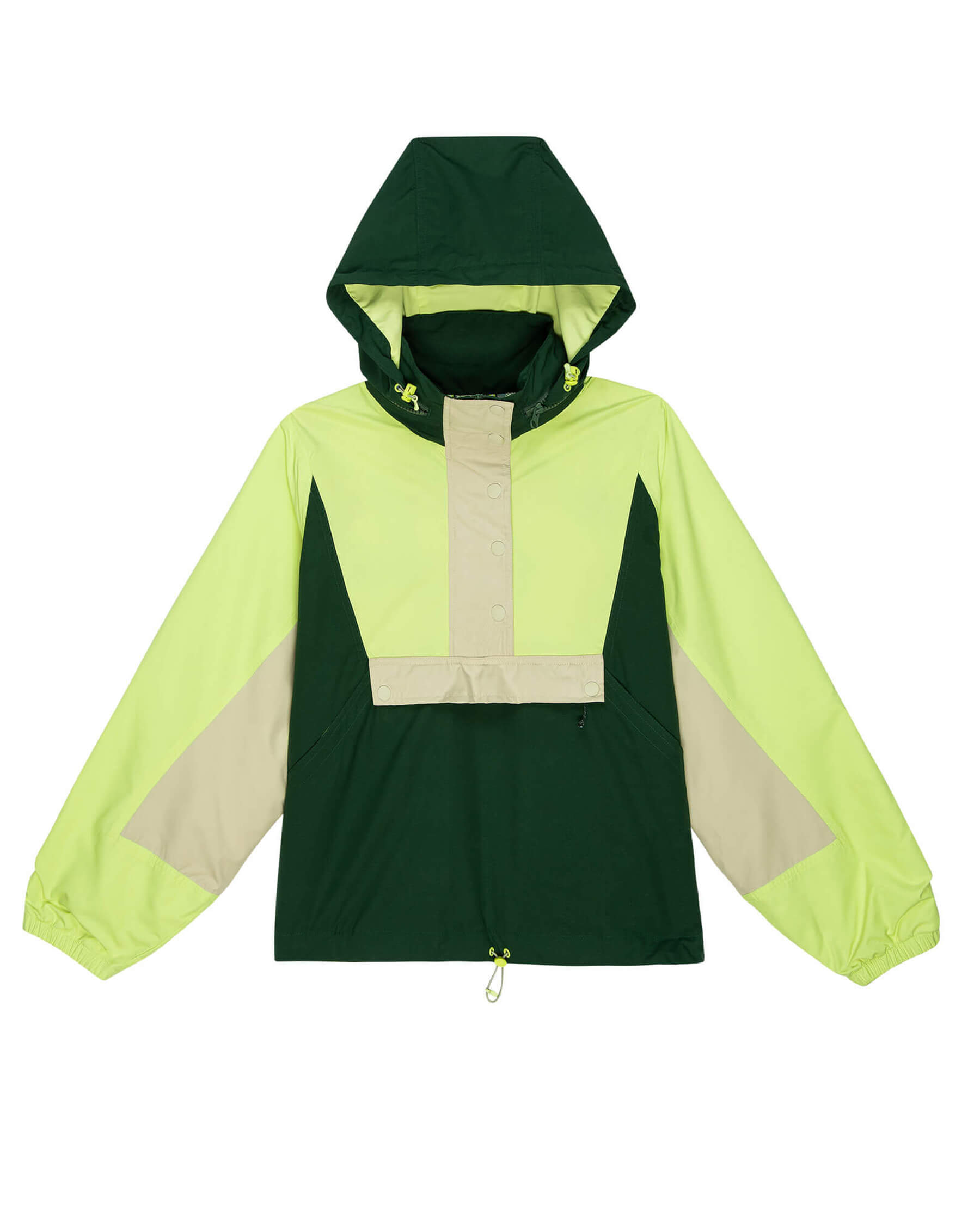 The Crestline Pullover. -- Moss and Citron Colorblock JACKET THE GREAT. SP24 TGO SALE