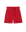THE GREAT. SU25 'The Pleated Trouser Short' in Hot Red features pleats, a matching fabric belt, button closure, and cuffed hems, shown on a plain white background.