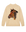 The Stable Pullover by THE GREAT. F25 D1 is a natural-toned, oversized knit crew sweater featuring a detailed horse-head intarsia on the front.