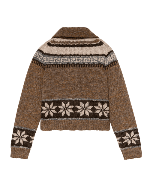 The Nordic Scholar Cardigan. -- Hickory Fair Isle