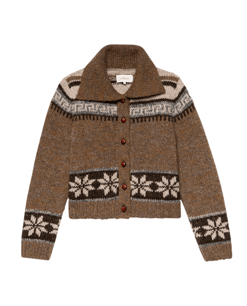 The Nordic Scholar Cardigan. -- Hickory Fair Isle