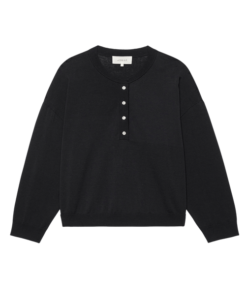 The Henley Sweater. -- Black