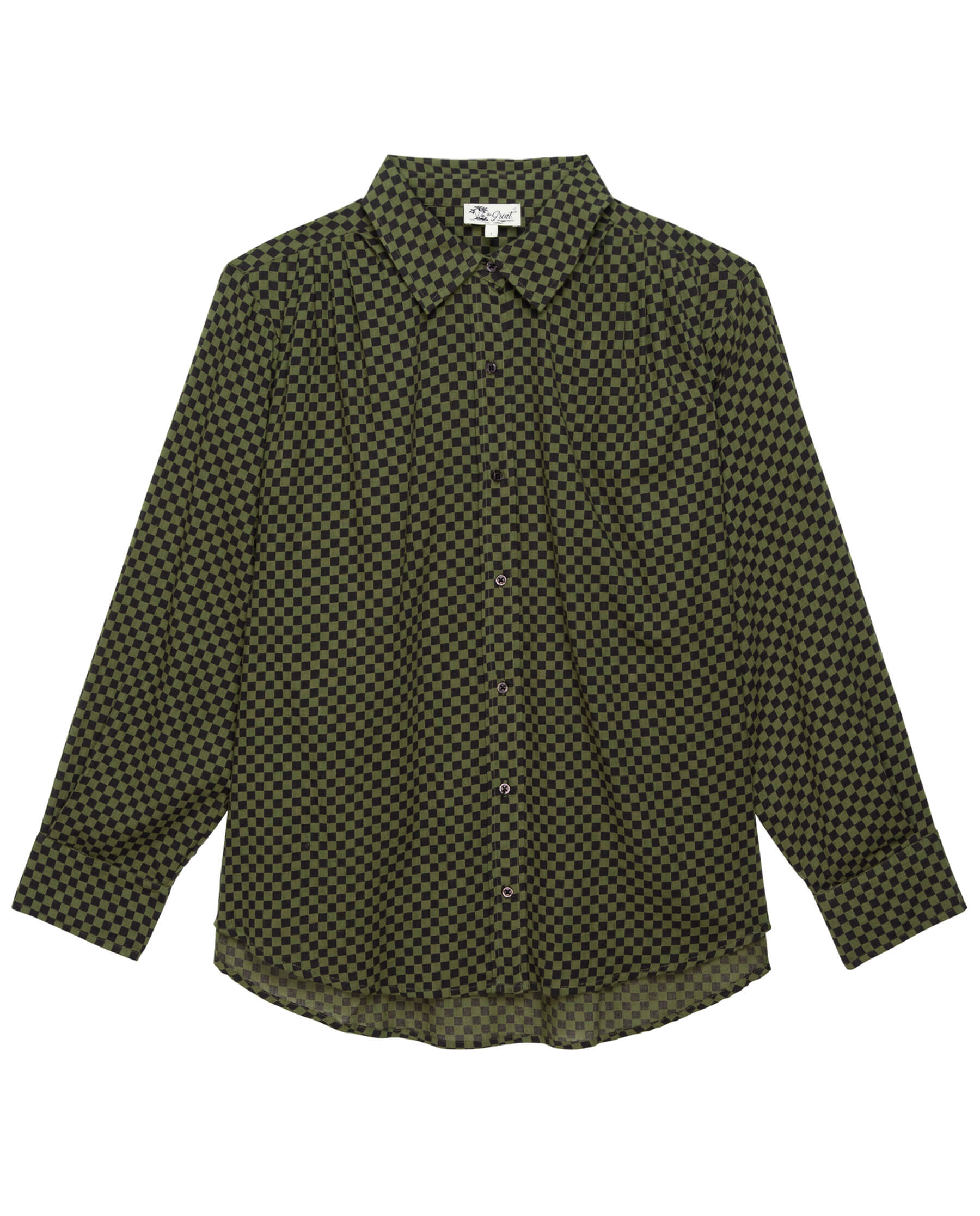 The Cove Shirt. -- Dark Army Check COVER-UP SHIRTS THE GREAT. SP24 SWIM