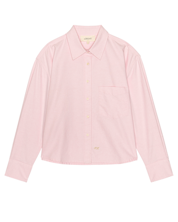 The Cropped Oxford Shirt. -- Soft Pink – The Great.