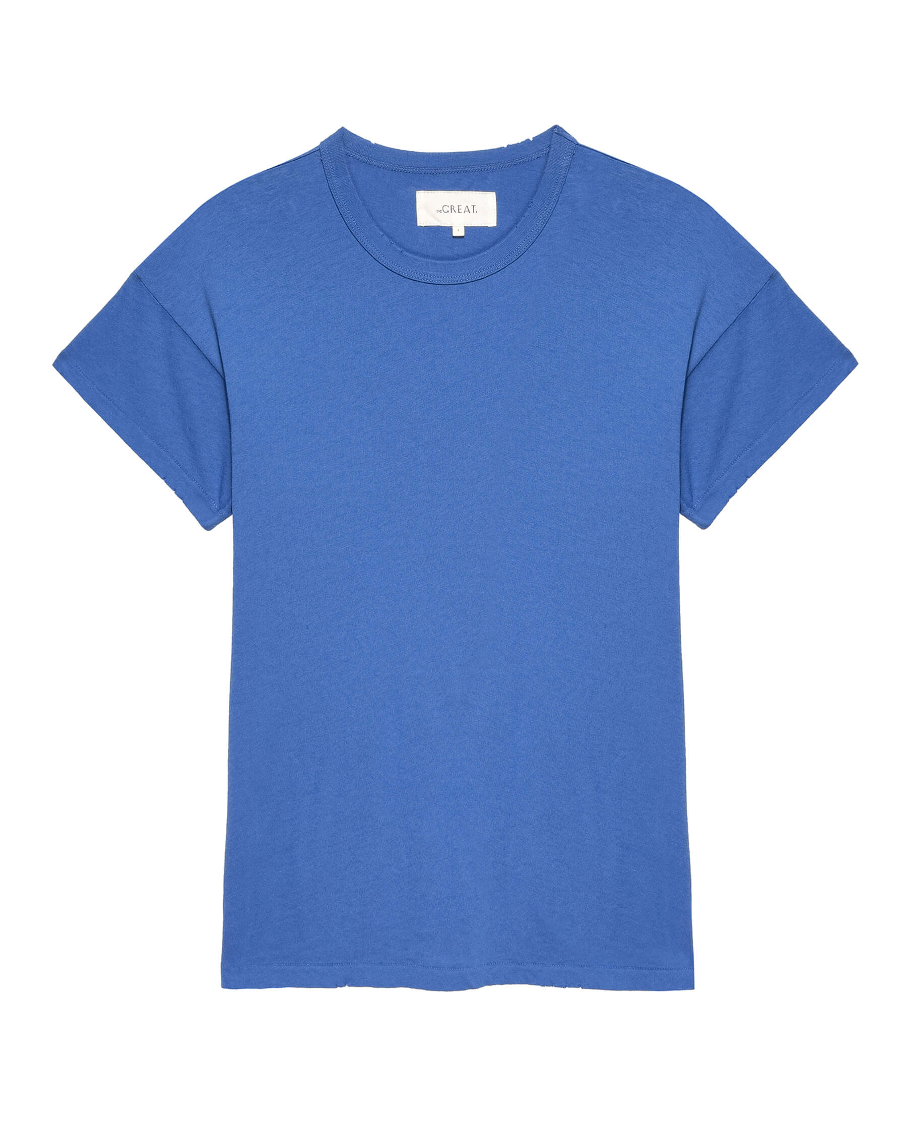 The Boxy Crew. Solid -- Glacier Blue TEES THE GREAT. HOL 23 KNITS