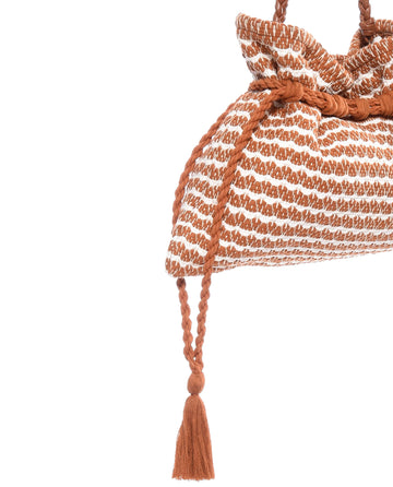 The Cinched Bag. -- Carmel and Cream ACCESSORIES THE GREAT. SU23