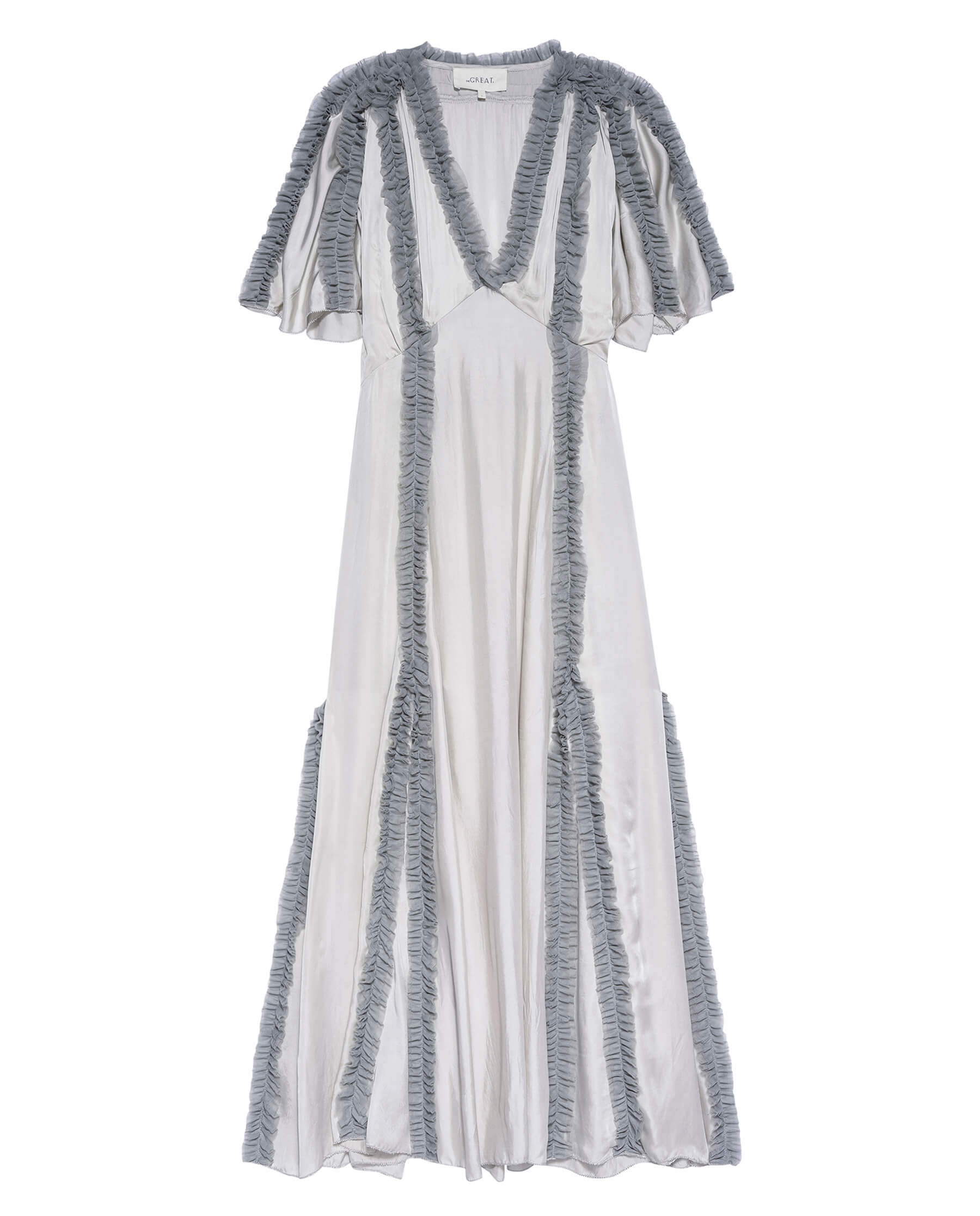 The Dancehall Dress. -- Silver with Icy Blue DRESSES THE GREAT. HOL 23 VISCOSE MESH SALE