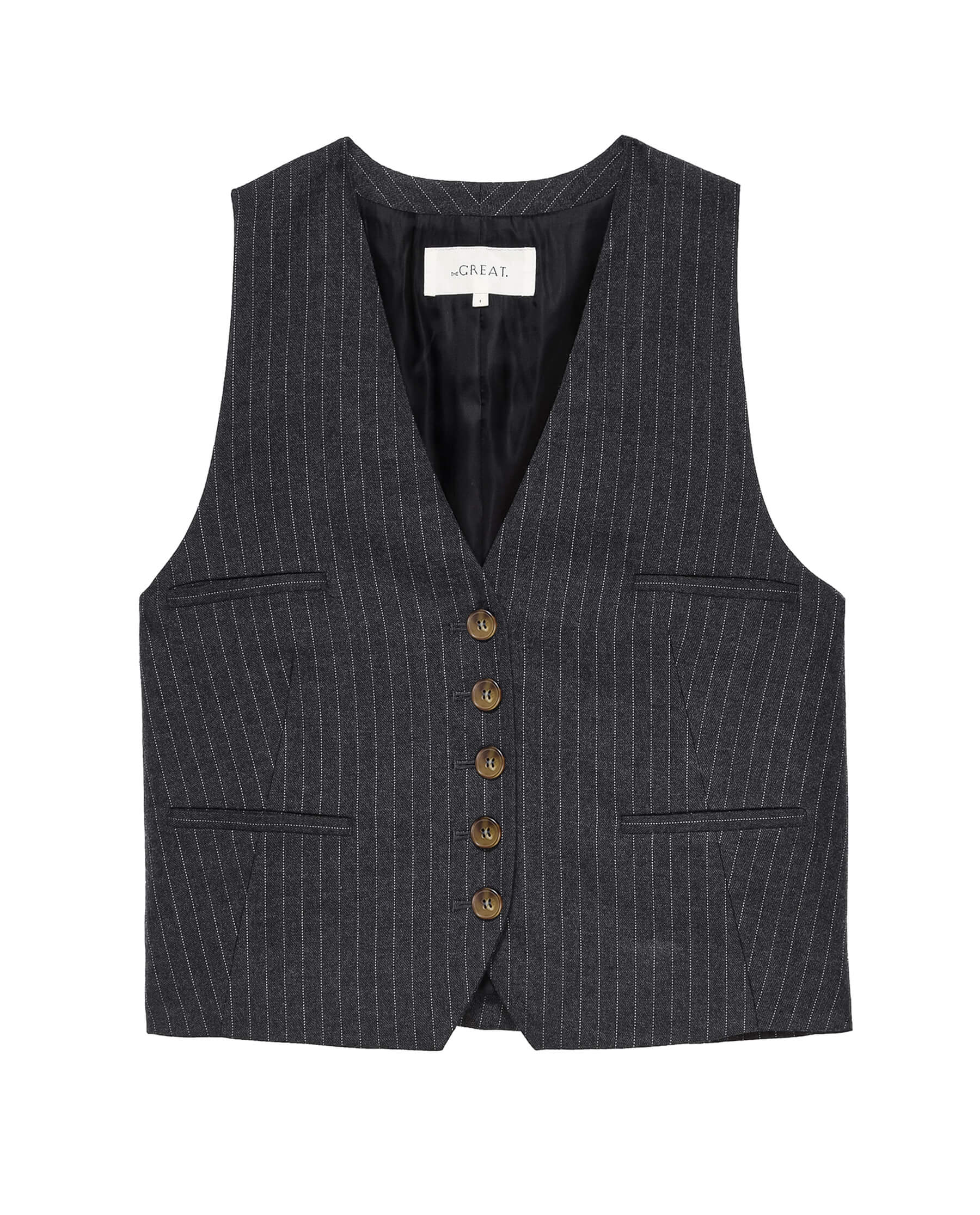 The Suit Vest. -- Gray Pin Stripe