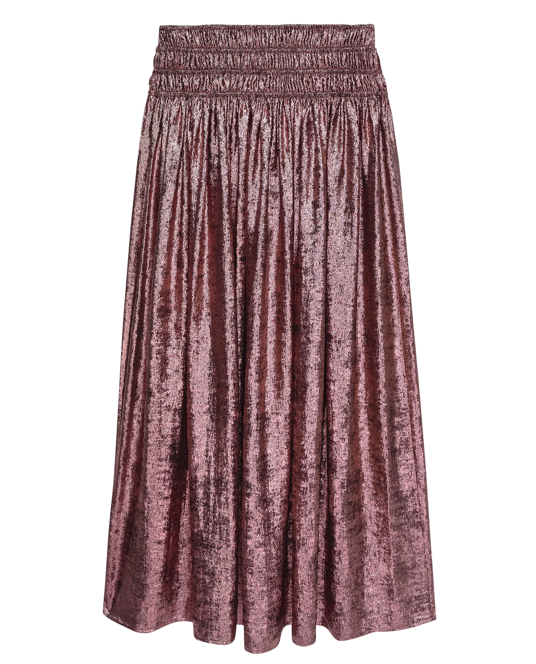 The Viola Skirt. -- Rose Gold SKIRTS THE GREAT. HOL 23 METALLICS SALE
