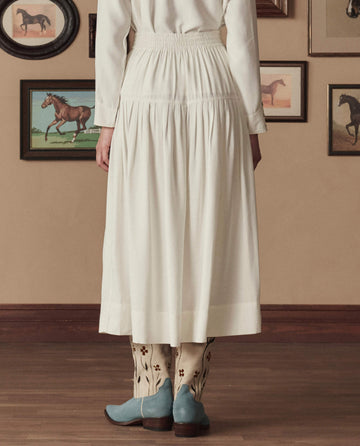 The GREAT. The Western Embroidered Highland Women Skirt - Cream/Multi Embroidery The GREAT. The Western Embroidered Highland Women Skirt - Cream/Multi Embroidery