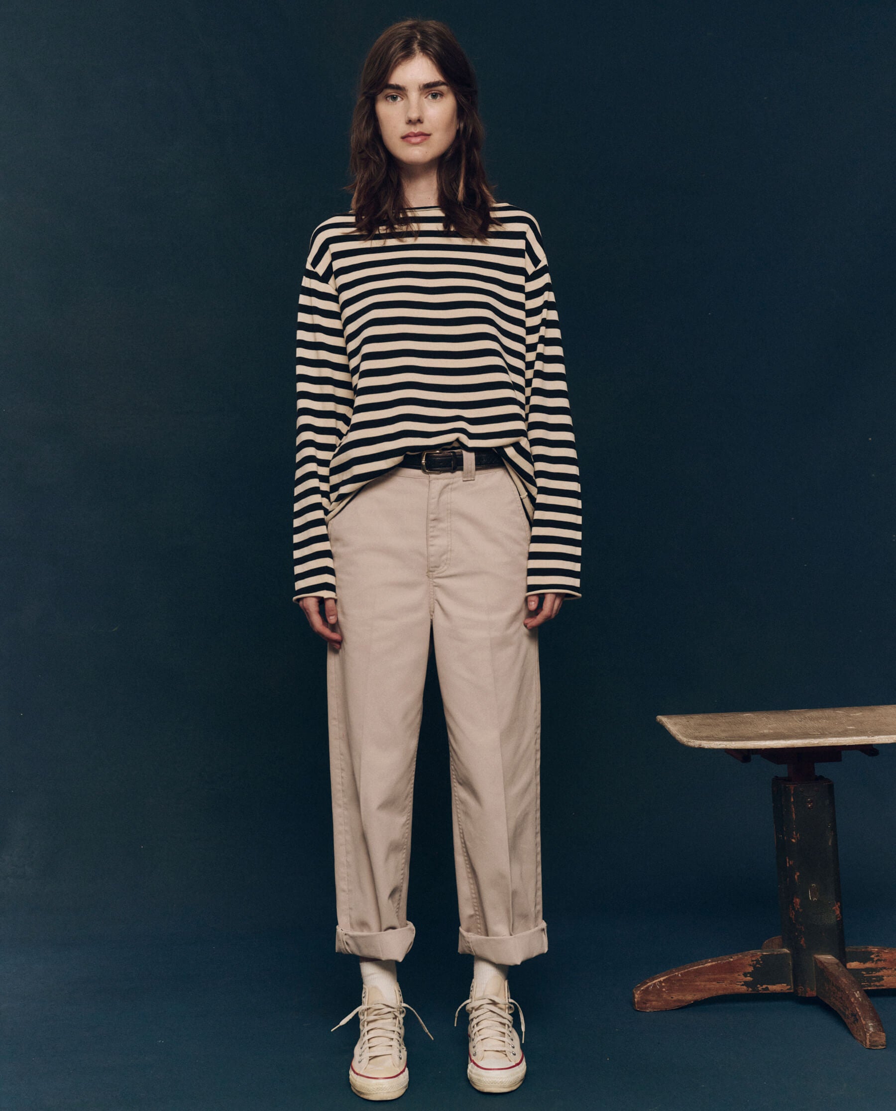 The Sailor Sweater. -- Black Stripe SWEATERS THE GREAT. FALL 24 COLLECTORS