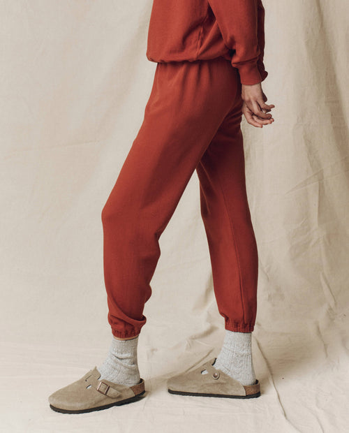 The Stadium Sweatpant. Solid -- Brick