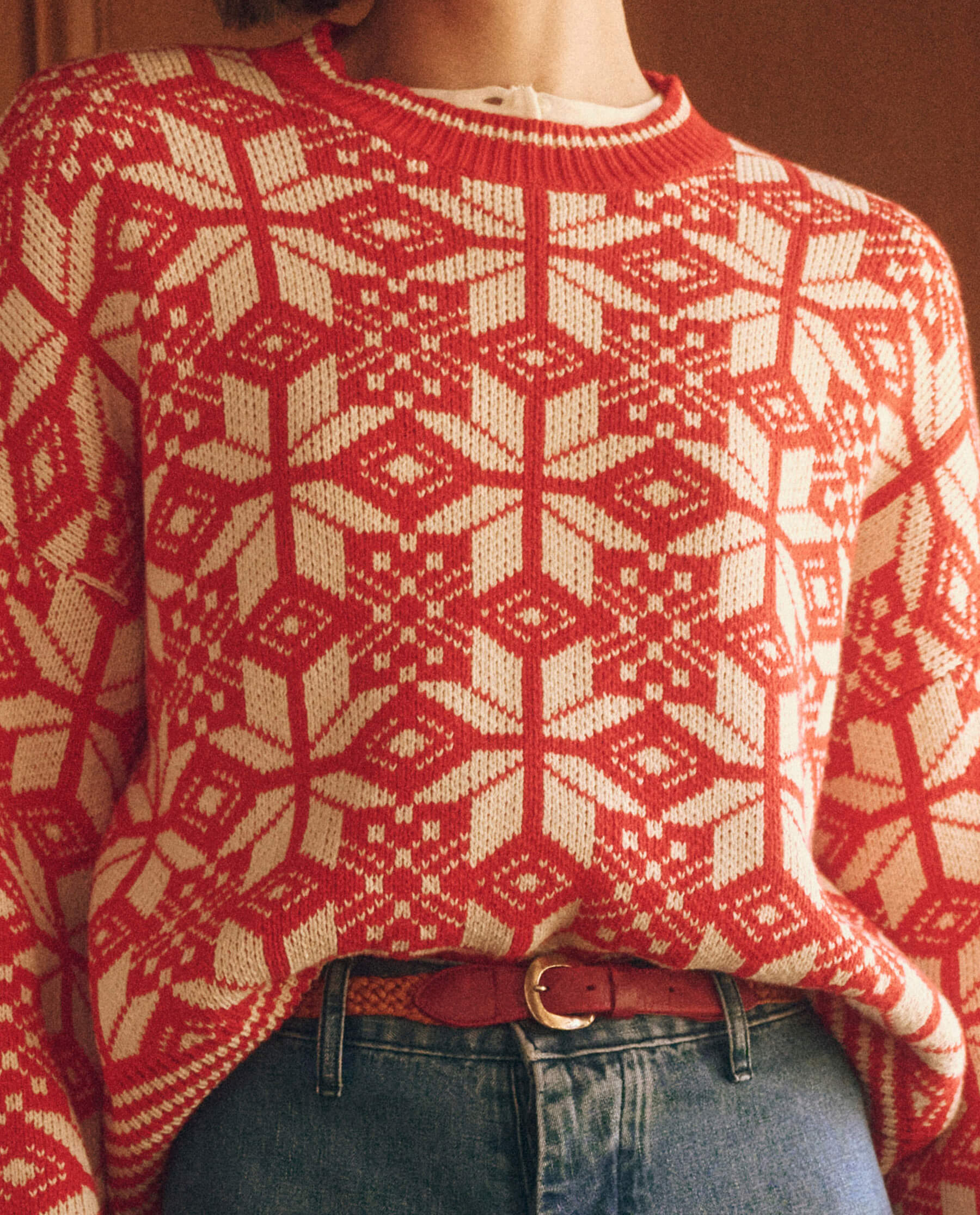 The Snowflake Pullover. -- Alpine Spice SWEATERS THE GREAT. HOL 23 D1 SALE