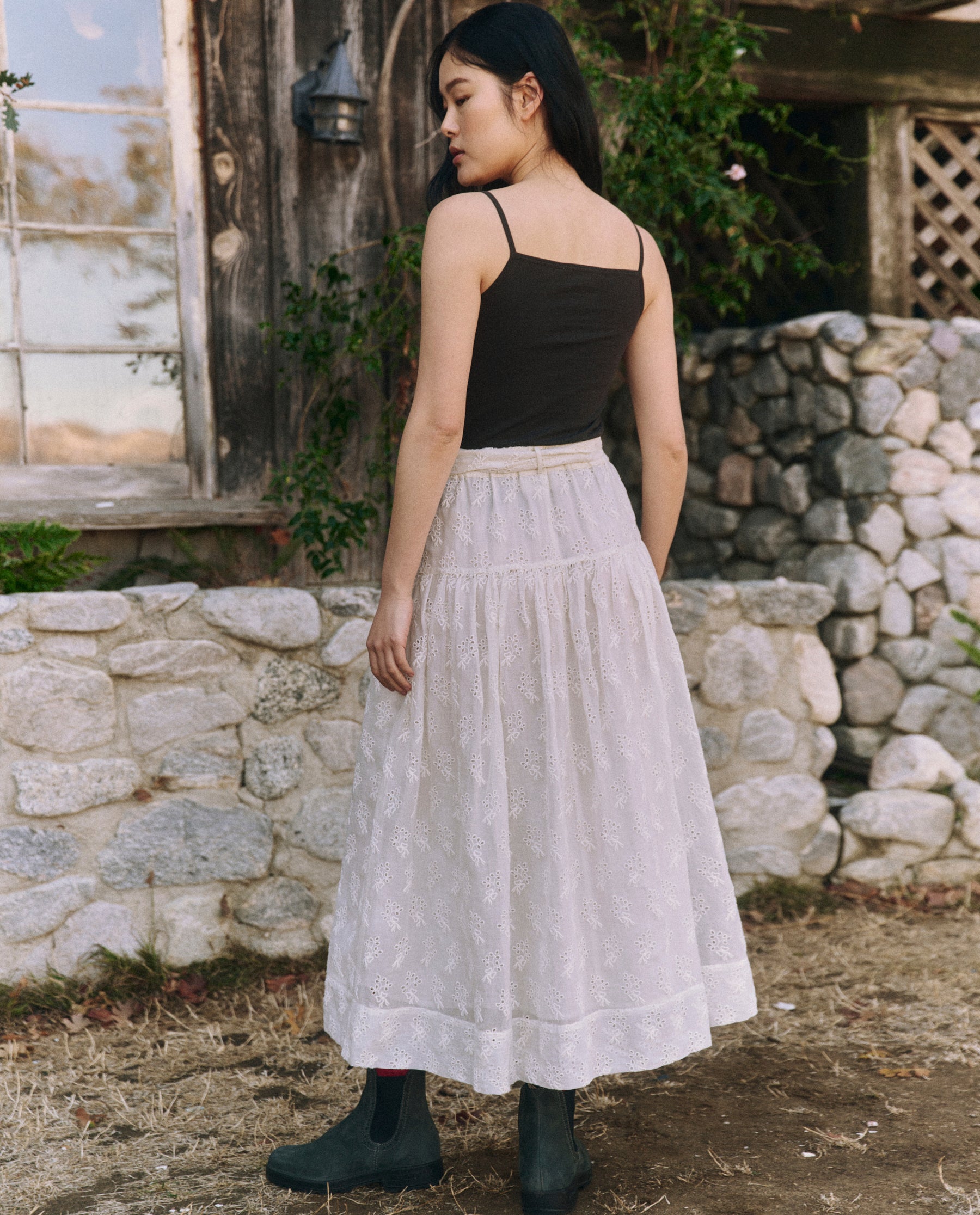 The Victorian Lace Tank. -- Almost Black