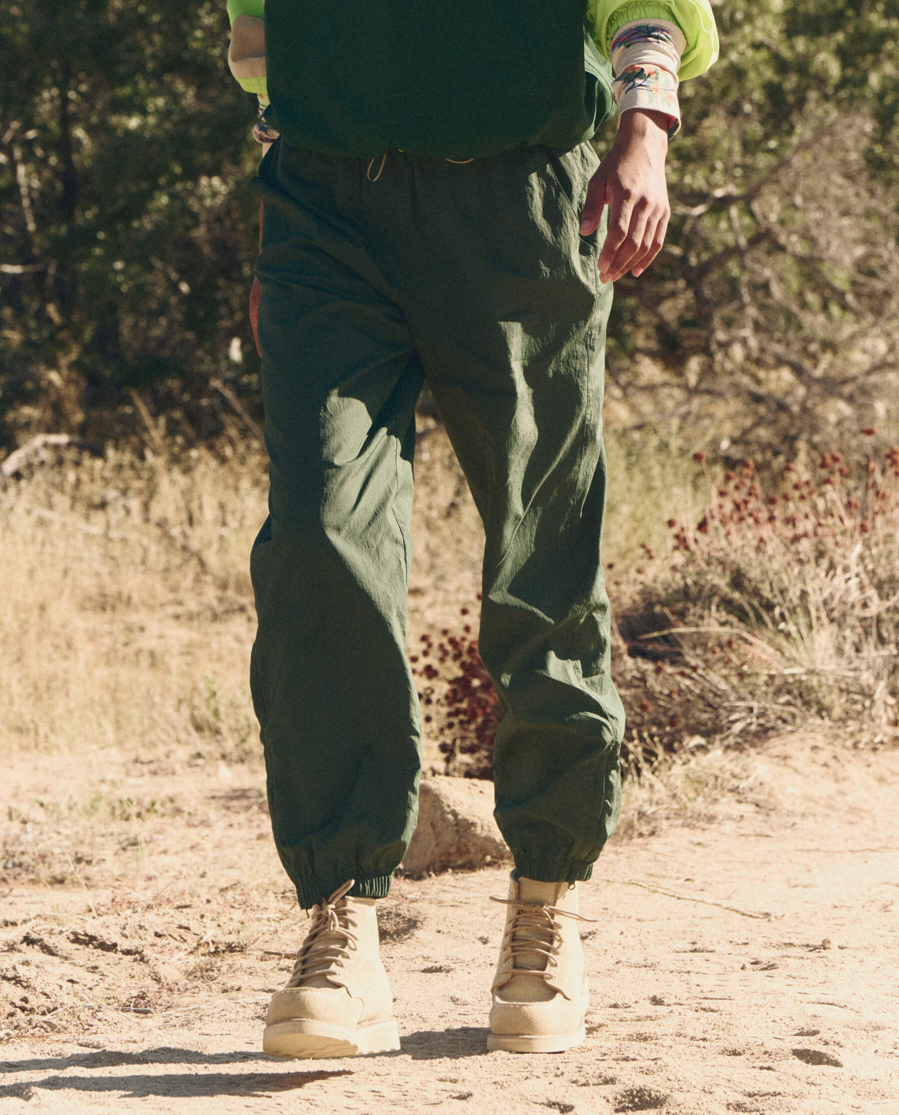 The Trailhead Pant. -- Moss BOTTOMS THE GREAT. SP24 TGO