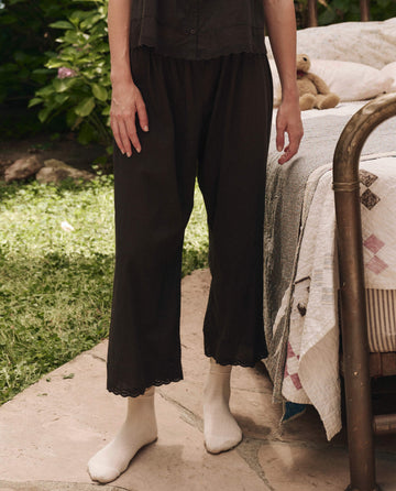 The Eyelet Easy Sleep Pant. -- Black