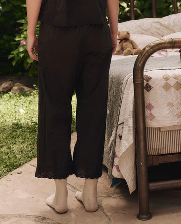 The Eyelet Easy Sleep Pant. -- Black