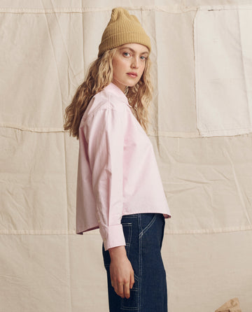 The Cropped Oxford Shirt. -- Soft Pink – The Great.