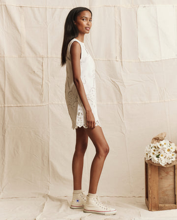 The Great. The Picnic Shift Dress - Cream The Great. The Picnic Shift Dress - Cream