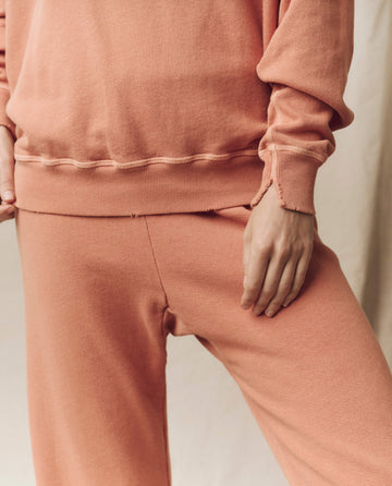 The College Sweatshirt. Solid -- Sun Dried Orange SWEATSHIRTS THE GREAT. SU24 KNITS