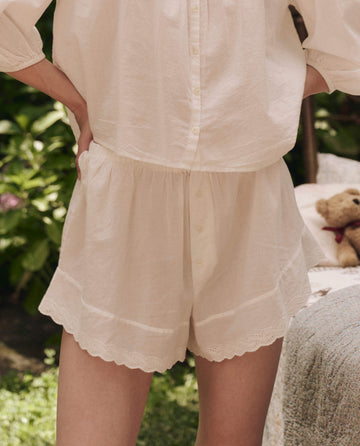 The Eyelet Tap Short. -- True White