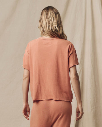 The Crop Tee. Solid -- Sun Dried Orange TEES THE GREAT. SU24 KNITS