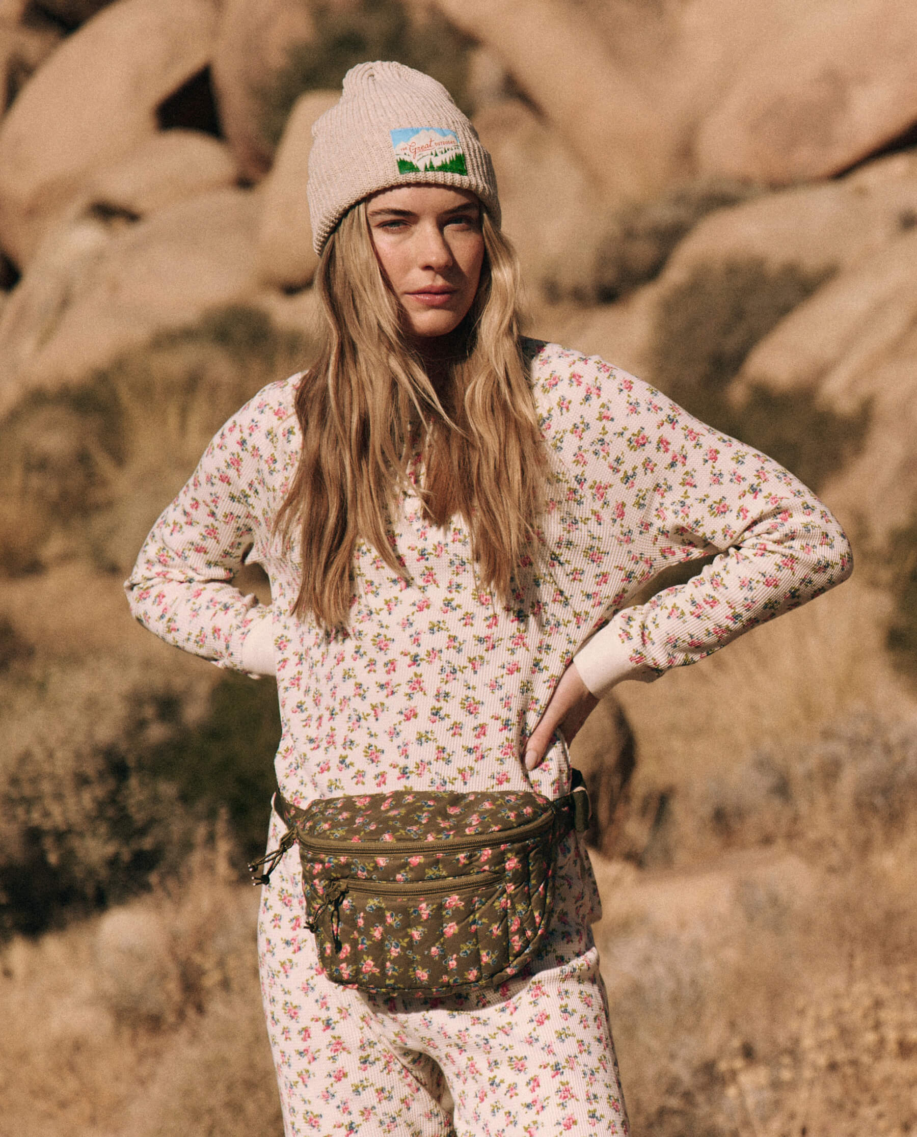The Down Quilted Puffer Hip Pack. -- Cypress Basin Floral BAGS THE GREAT. PS24 TGO SALE