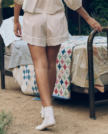 The Eyelet Tap Short. -- True White – The Great.