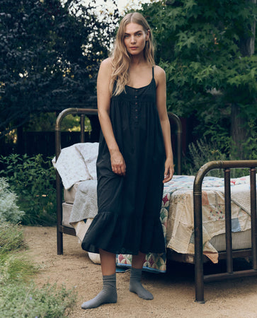 The GREAT. The Eyelet Ruffle Tank Night Dress | Black | Size 1 | Shopbop The GREAT. The Eyelet Ruffle Tank Night Dress | Black | Size 1 | Shopbop