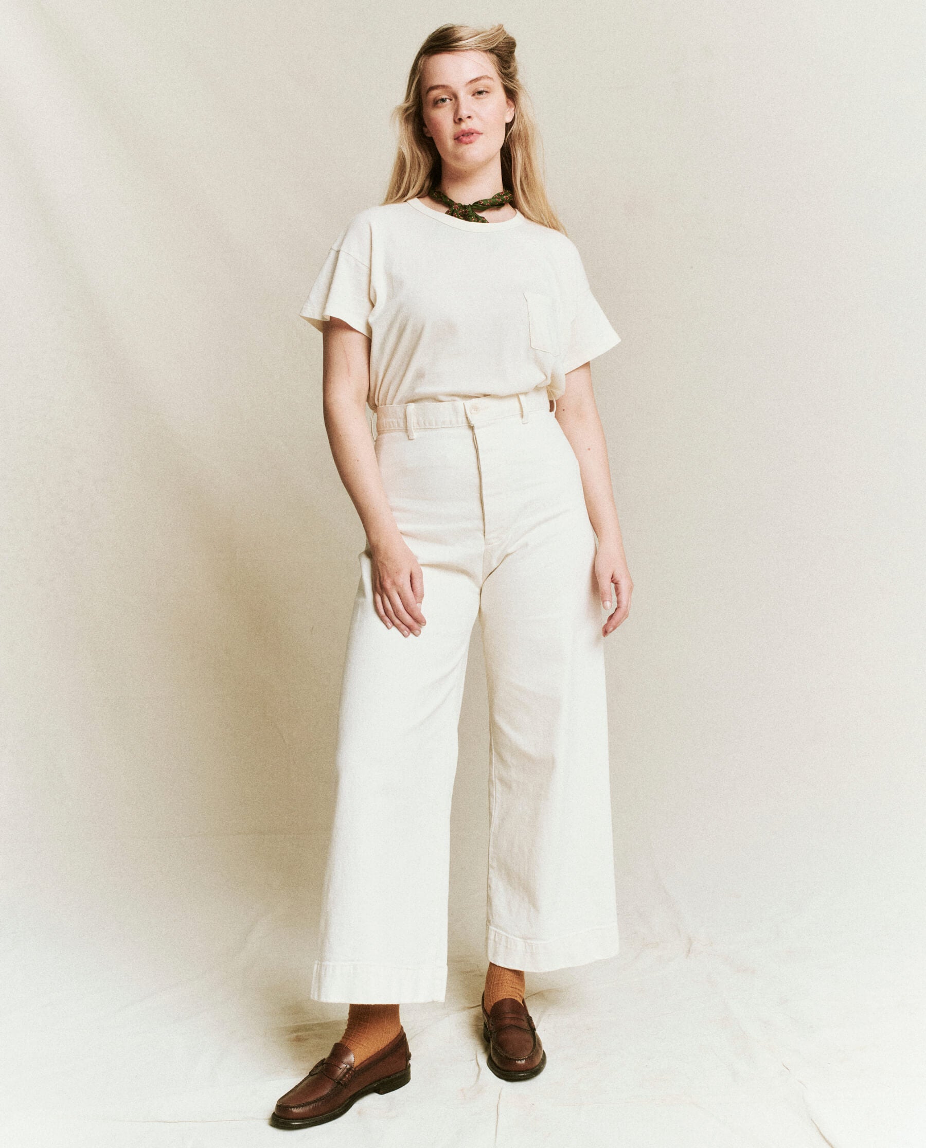 The Pocket Tee. -- Washed White