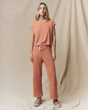 The Square Tee. Solid -- Sun Dried Orange TEES THE GREAT. SU24 KNITS
