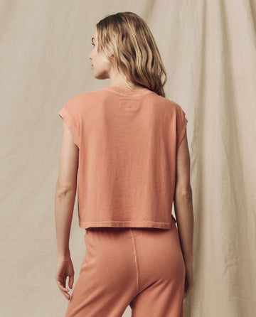 The Square Tee. Solid -- Sun Dried Orange TEES THE GREAT. SU24 KNITS