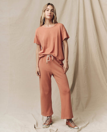 The Boxy Crew. Solid -- Sun Dried Orange TEES THE GREAT. SU24 KNITS