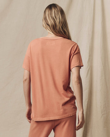 The Boxy Crew. Solid -- Sun Dried Orange TEES THE GREAT. SU24 KNITS