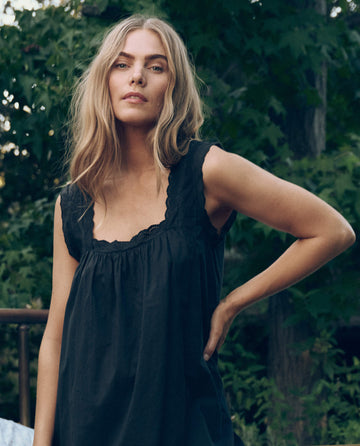 The Eyelet Mini Tank Dress. -- Black The Eyelet Mini Tank Dress. -- Black