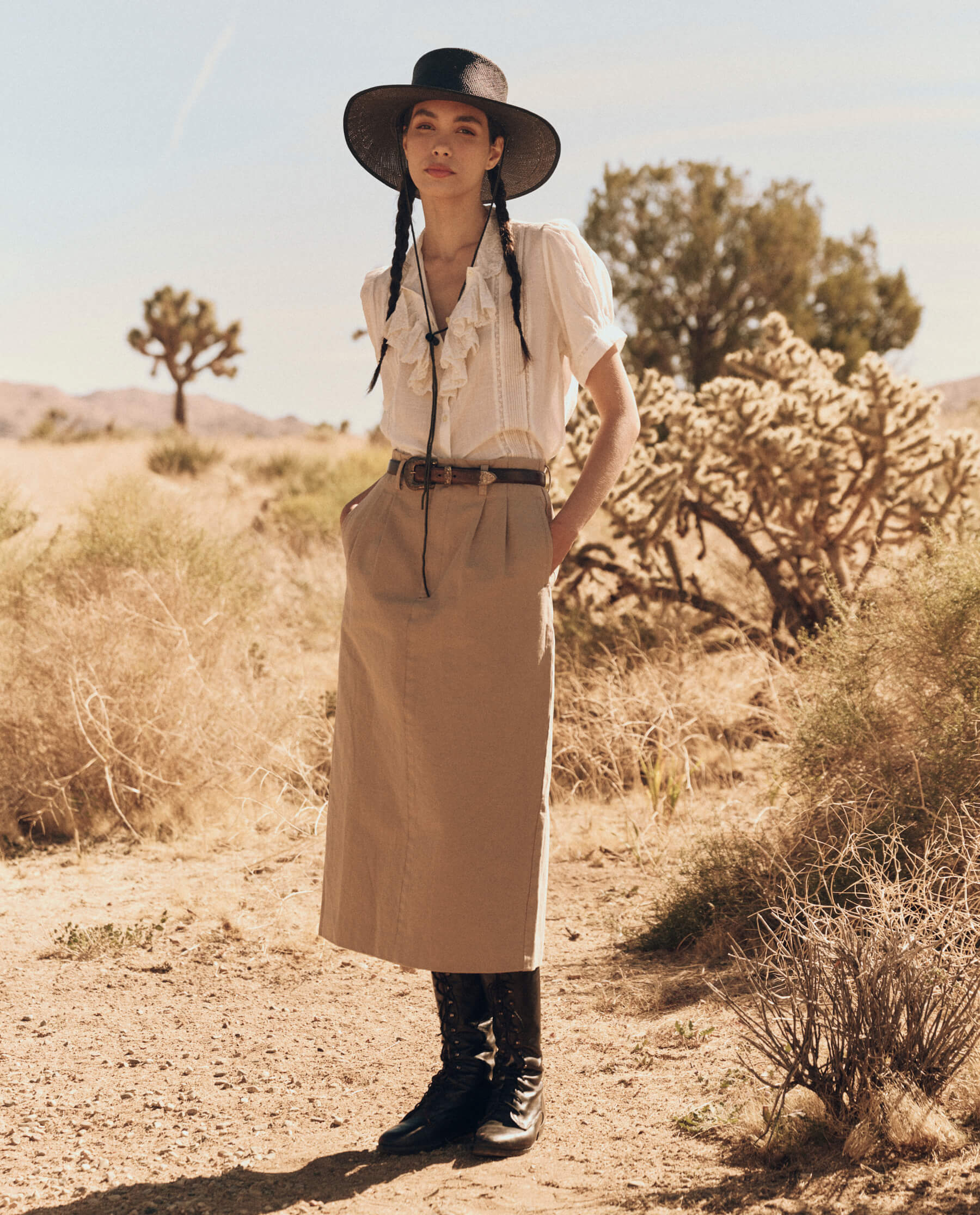 The Pleated Column Skirt. -- Desert Fatigue SKIRTS THE GREAT. PF24