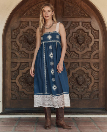 The GREAT. Women's The Sparrow Dress - Blue - Size 1