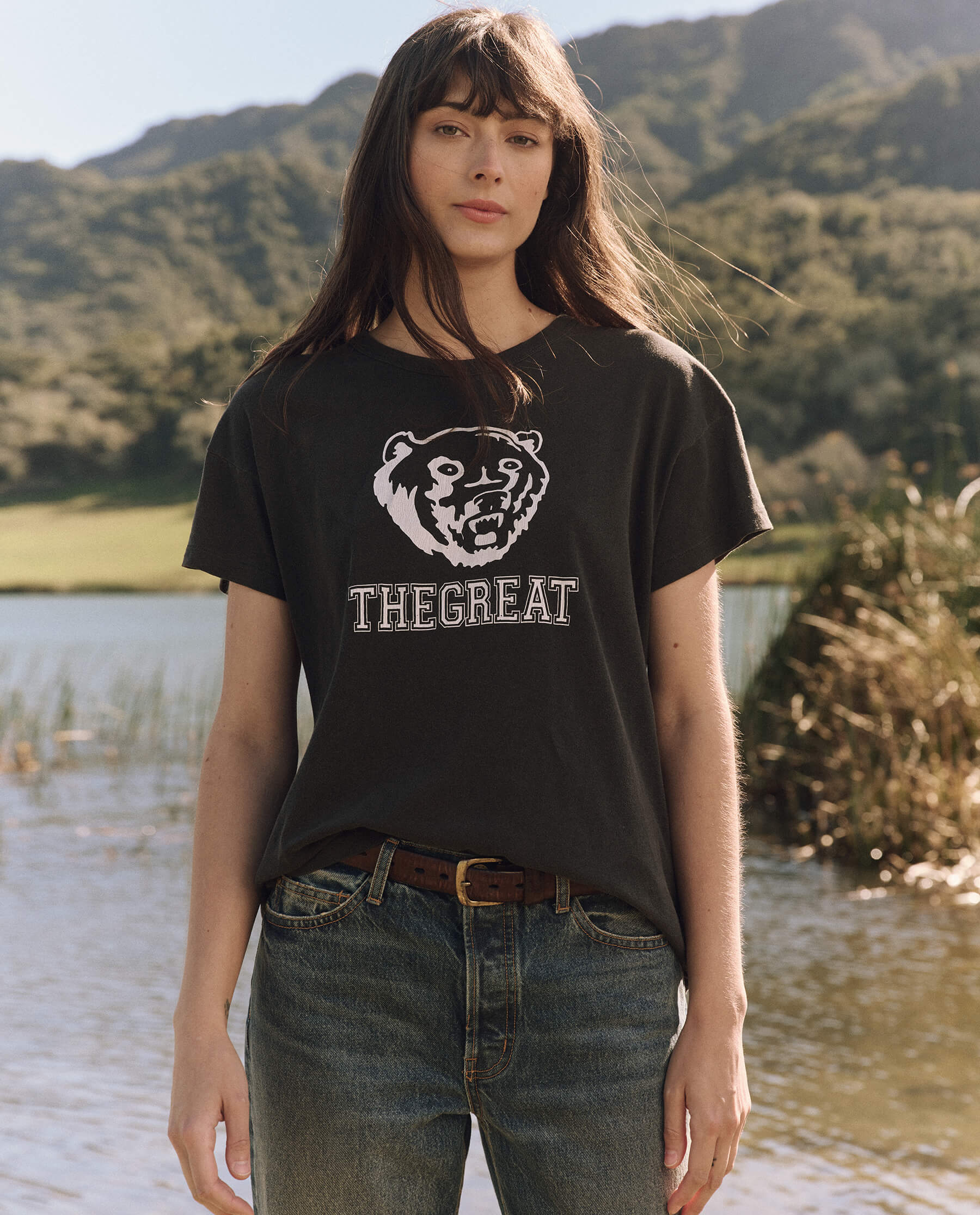 The Boxy Crew. Graphic -- Washed Black with Bear Graphic TEES THE GREAT. FALL 24 COLLECTORS