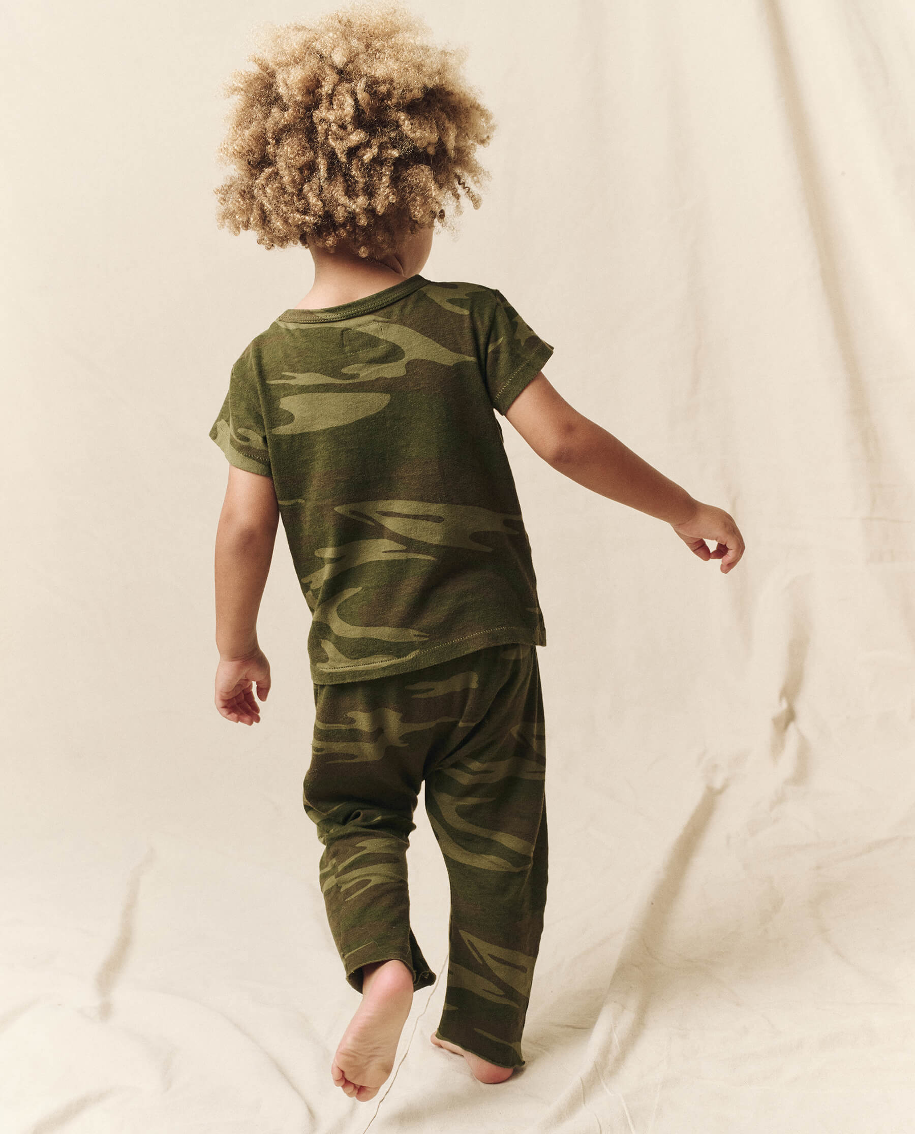 The Little Boxy Crew. Novelty -- Deep Woods Camo TEES THE GREAT. SP24 LITTLE CAMO