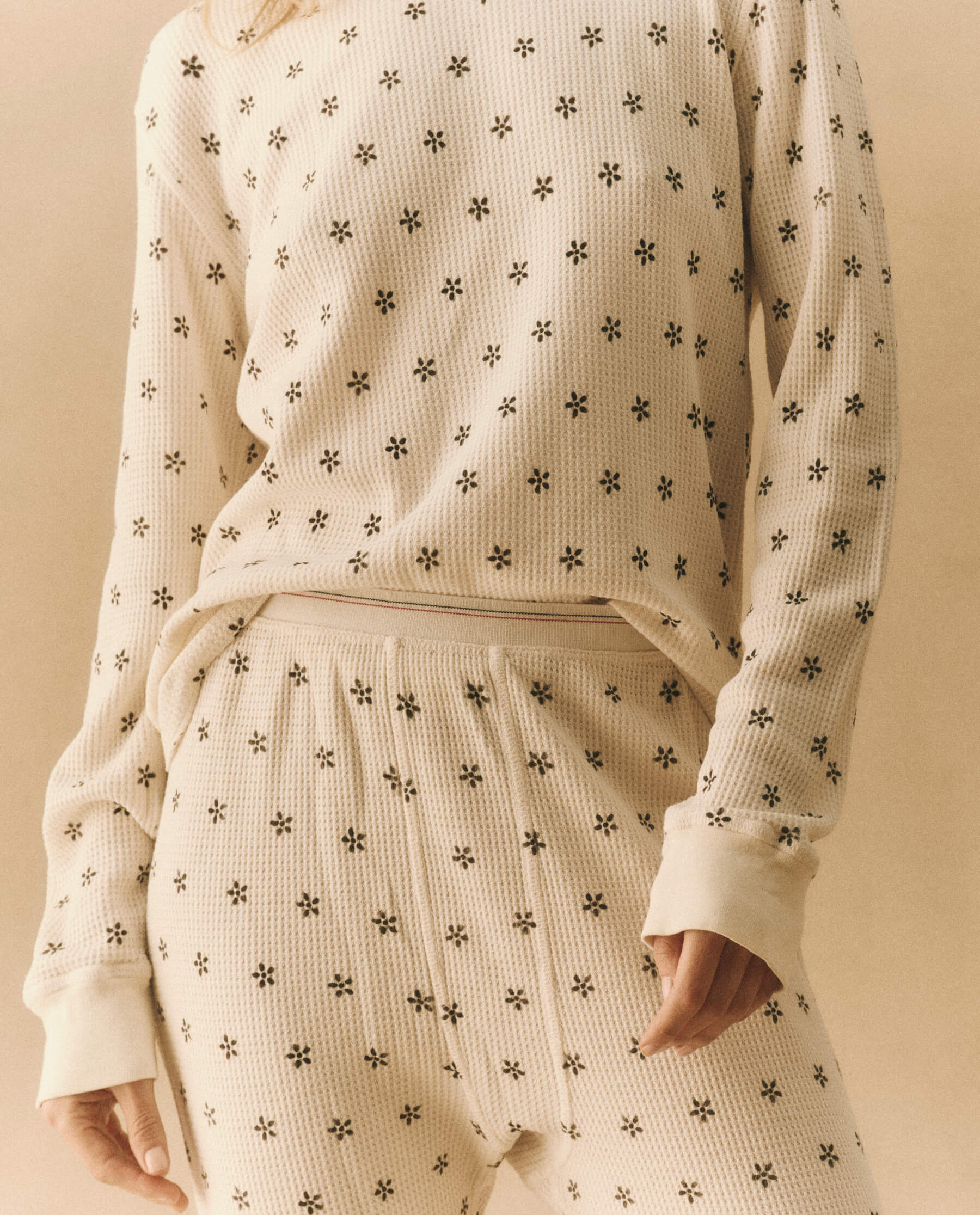 The Waffle Surplus Crew. -- Washed White with Black Snow Floral
