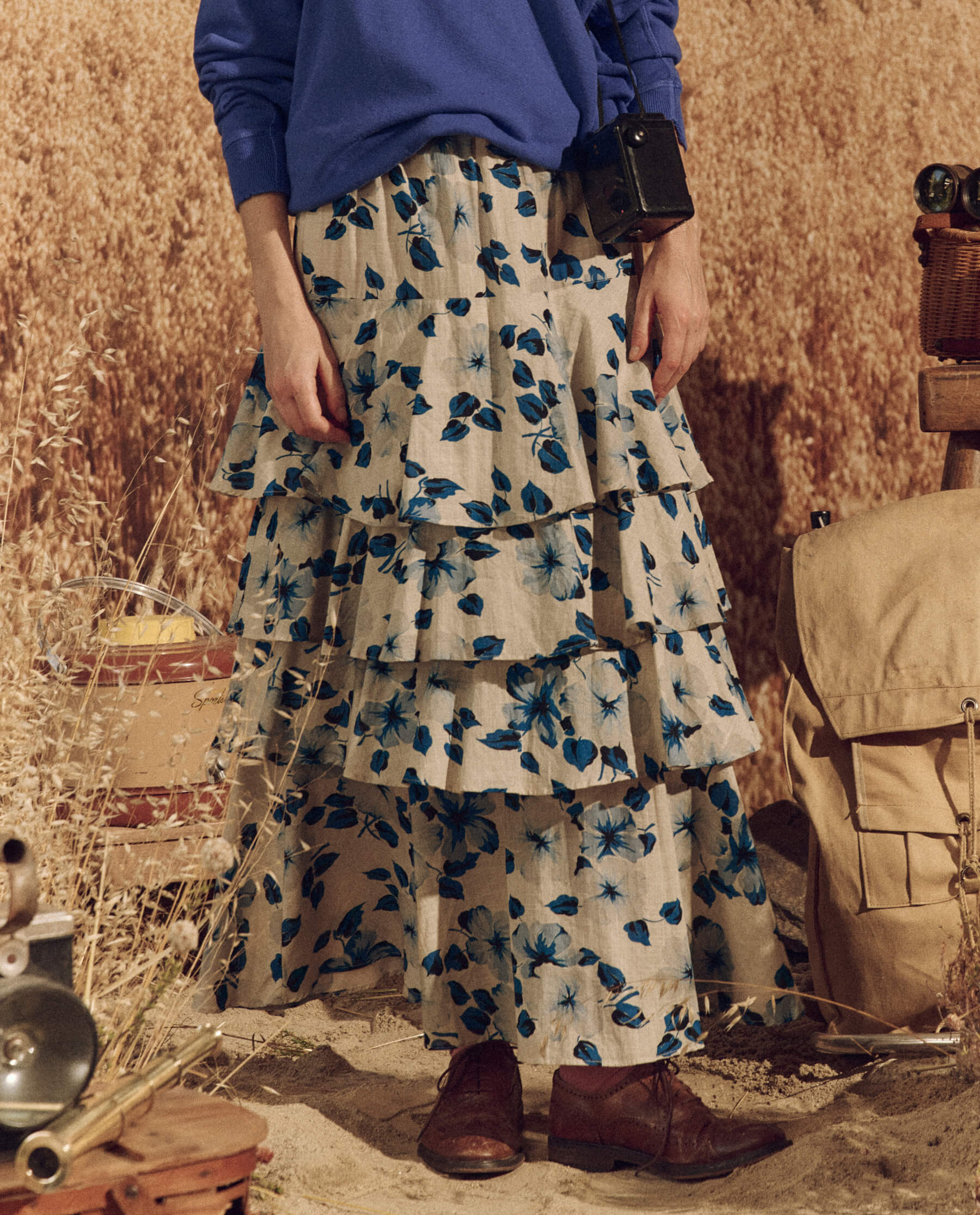 The Gazebo Skirt. -- Deep Meadow Floral SKIRTS THE GREAT. SP24 D1