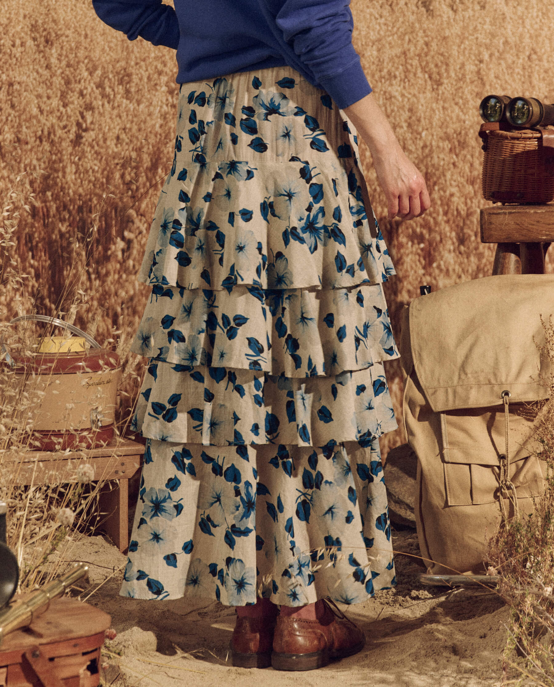The Gazebo Skirt. -- Deep Meadow Floral SKIRTS THE GREAT. SP24 D1