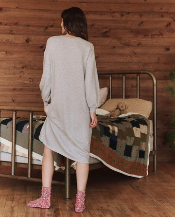 The Sweatshirt Dress. -- Light Heather Grey The Great. The Sweatshirt Dress. -- Light Heather Grey The Great.