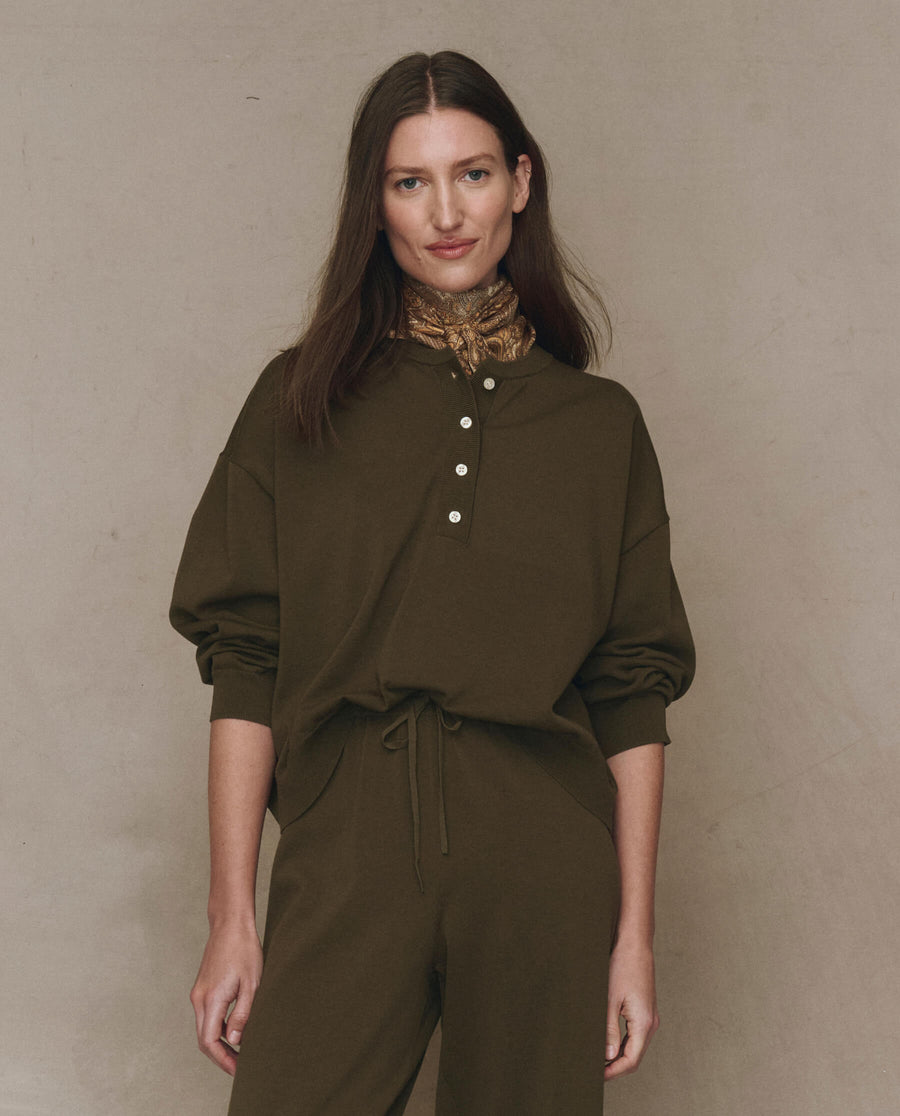 The Henley Sweater. -- Army
