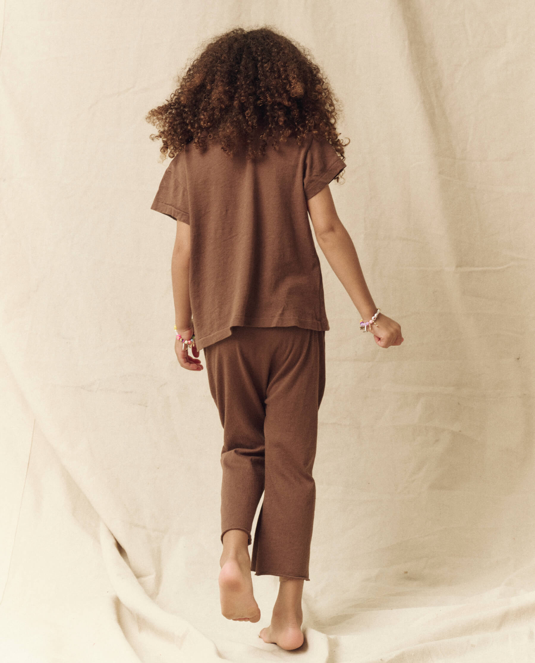 The Little Jersey Crop. -- Hickory SWEATPANTS THE GREAT. FALL 23 LITTLE